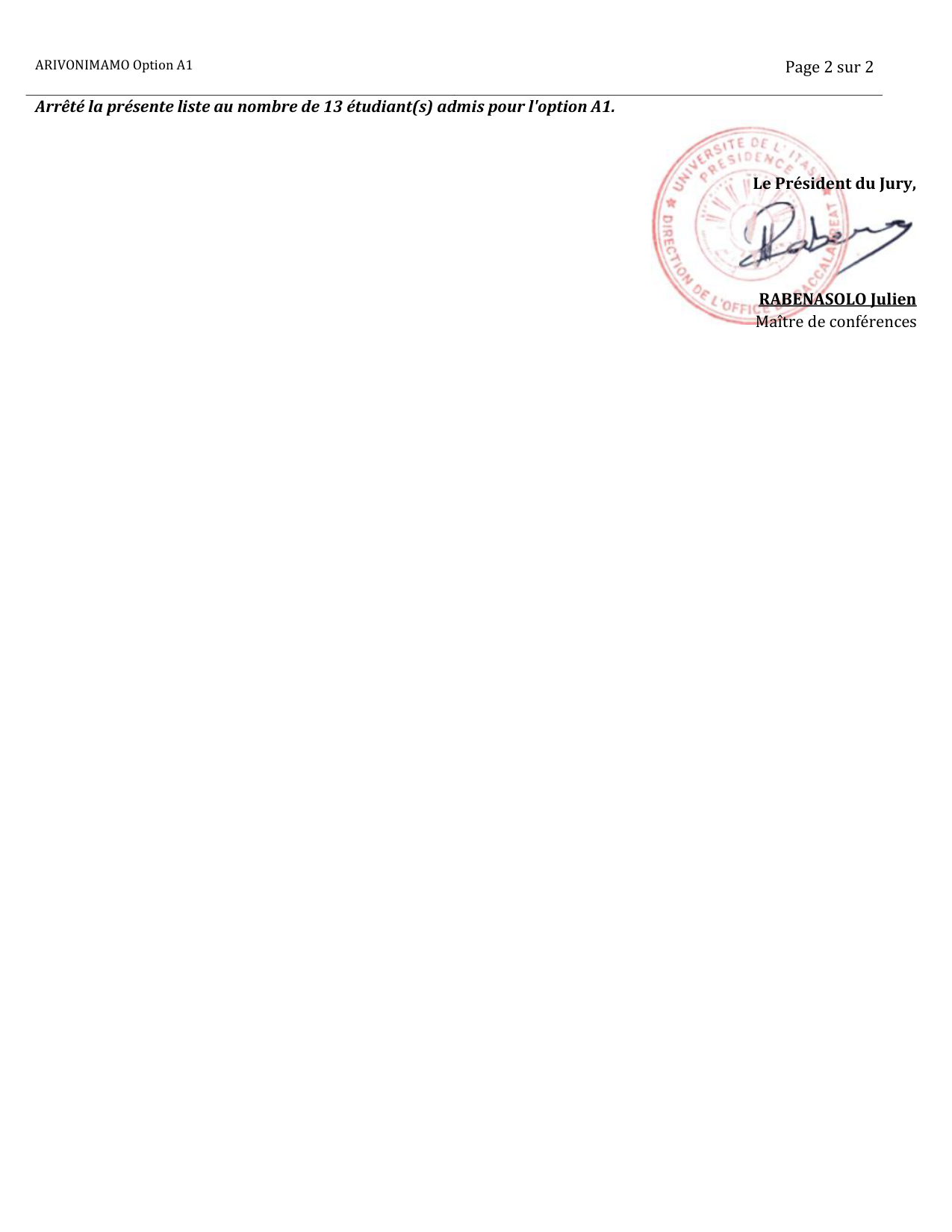 Résultats Bacc 2026