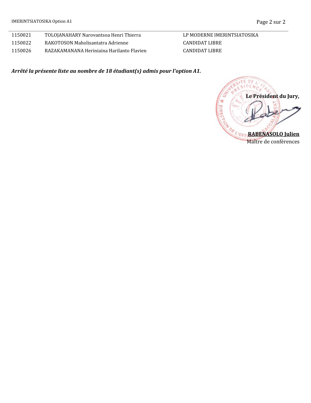 Résultats Bacc 2026