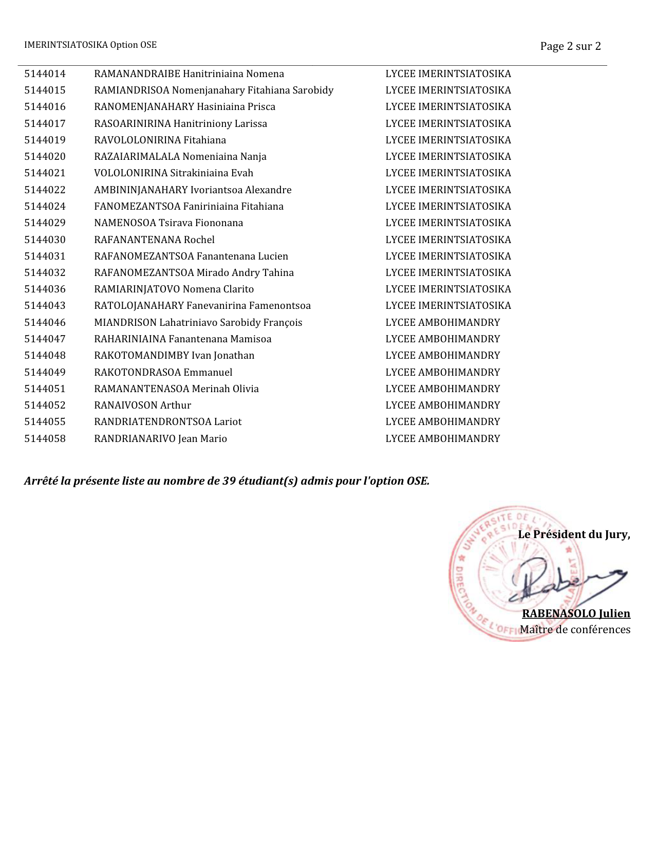 Résultats Bacc 2026